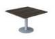 Table carrée en mélamine - piétement central fixe rond - 6 238 130_0