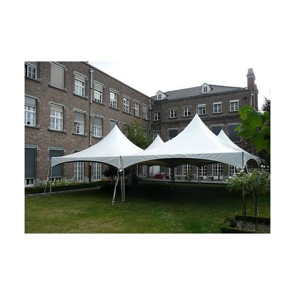 Tente pagode marquise 4m x 4m - armature aluminium et toile PVC ignifugée M2_0
