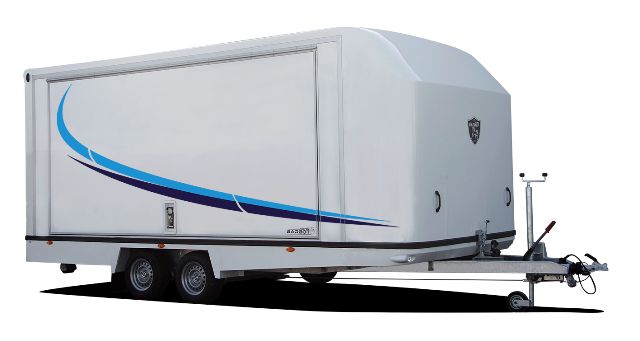 Thyphon - Remorque fourgon 1850 kg - Double essieu, polyester moulé, 5,50m x 2,30m_0