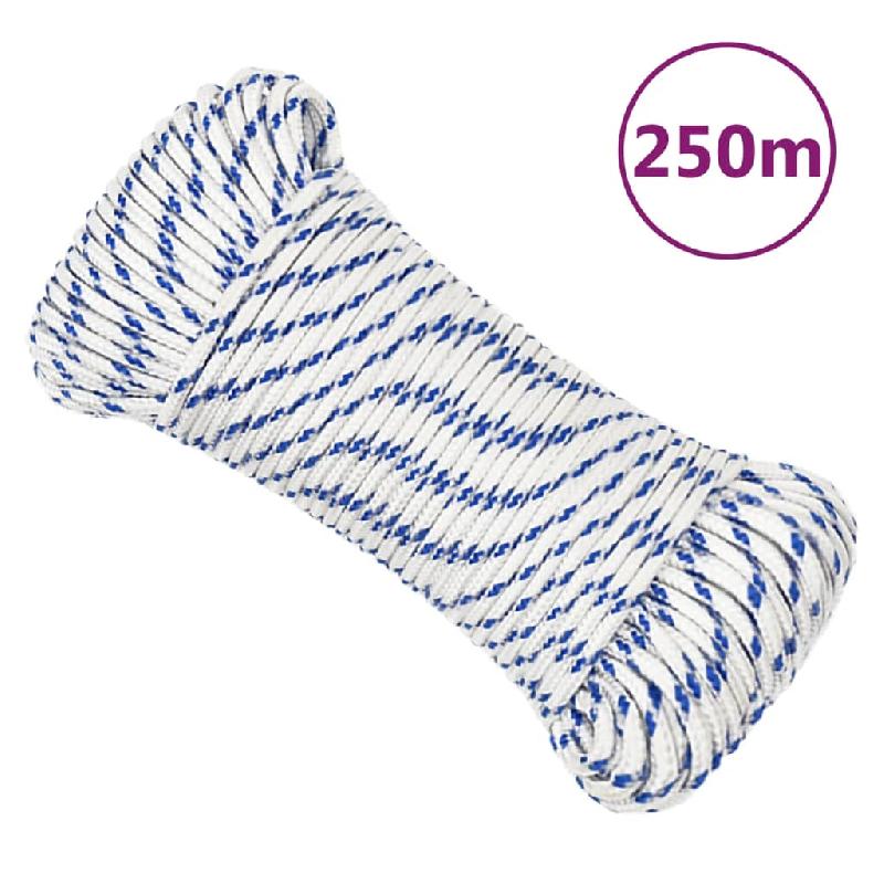 Vidaxl corde de bateau blanc 4 mm 250 m polypropylène 152277_0