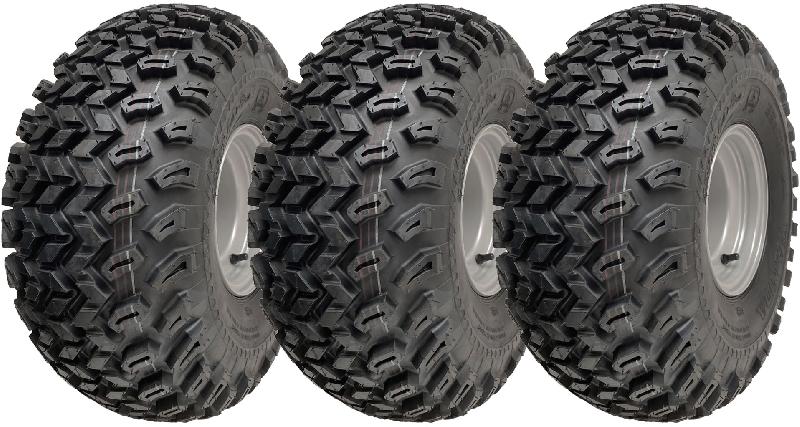 22x11.00-8 Utility ATV Tyre P334 Grass Wheel 4ply 100mm PCD Steel Rim (Set of 3)_0