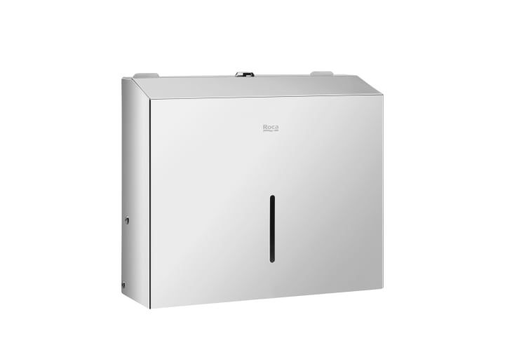 A817410002 - Distributeur d'essuie-mains en papier 200 unités - Roca-Laufen - Acier inoxydable - Installation murale - L280xl102xH245mm_0