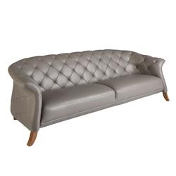 AC ANGEL CERDA Angel Cerdá Canapé Chester 3 places cuir gris 6188C 262 x 104 x 82 - gris textile 8435631031840_0