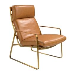 AC ANGEL CERDA Angel Cerdá Fauteuil en cuir camel 5170C 69 x 89 x 101 - marron fourrure 8435631035299_0