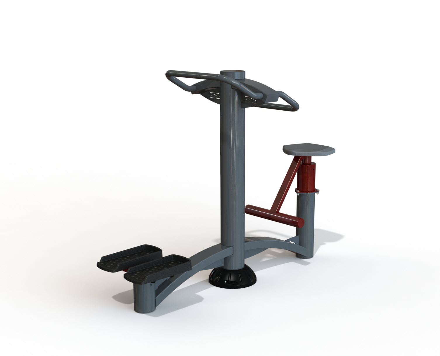 Appareil de fitness de plein air - Twister assis / debout S0211 - Acier métallisé peint - 160 x 62 x 123 cm_0