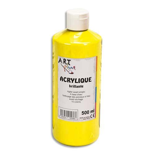 Art Plus - Peinture acrylique brillante 500 ml - Jaune primaire_0