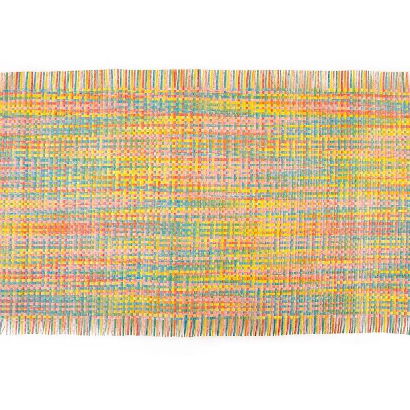 Chemin de table natte multicolore 30cm x 3m_0