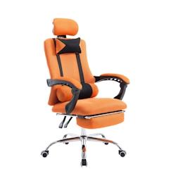 CLP Fauteuil de bureau Fellow avec Repose-pieds intégré Orange - orange polyester 191521209_0