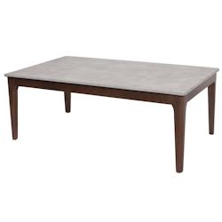 Décoshop26 - Table basse table d'appoint en bois plateau HDF 46x120x70 cm aspect béton pieds marron 04_0008460 - marron 3000262573844_0