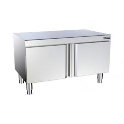 Distform - Meuble Inox Central avec Portes Battantes, Plan de Travail en Acier Inoxydable AISI 304, 600x700x700x600mm_0
