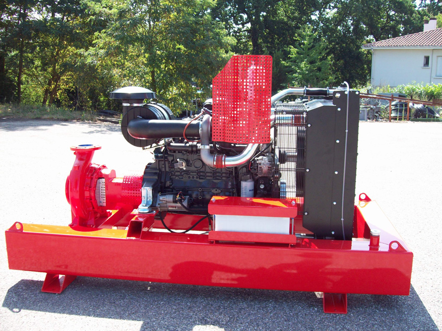 Groupe motopompe diesel pour irrigation, relevage - devalle eau et force gamme gmp incendie fixe de 20 à 700m3/h_0