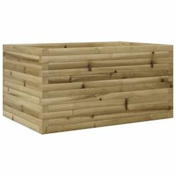 Helloshop26 - Jardinière bac lit surélevé plantes fleurs terrasse jardin 90 x 60 x 45,5 cm bois de pin imprégné marron 02_0038015 - 3000214022116_0