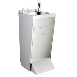 Lavabo à main détecteur électronique et distributeur de détergent - 400x440x850 mm - 202EJ103 Eurast - inox 202EJ103_0