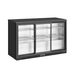 METRO Professional Arrière bar réfrigéré GBC3103, aluminium / verre, 135 x 52 x 86.5 cm, 308 L, refroidissement par air,160 W, avec serrure, noir_0