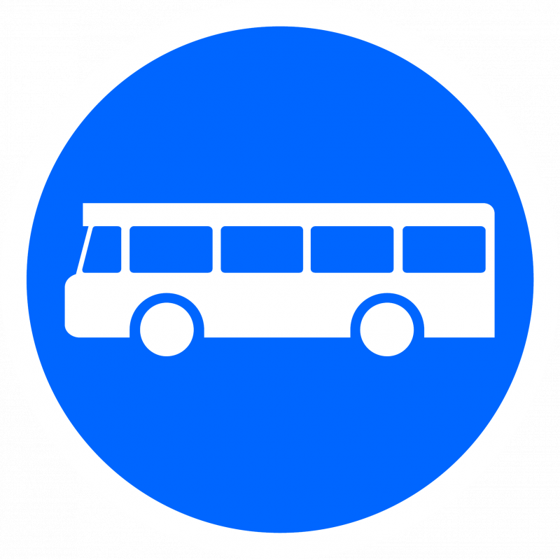 Panneau d'obligation B27a - Voie réservée au transport en commun - WP Signalisation_0