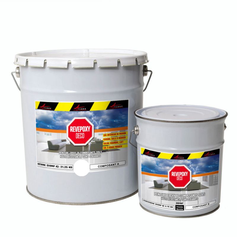 Résine epoxy pour sol intérieur - revepoxy deco - 6,50 kg_0