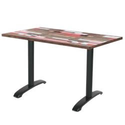 Restootab - Table 160x80cm - modèle Bazila bois redden wood - marron fonte 3701665200398_0