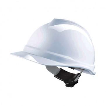 Casque de sécurité V-GARD 500 - non ventilé blanc - harnais Fas-Trac - certifié ATEX et 1000V - MSA France_0