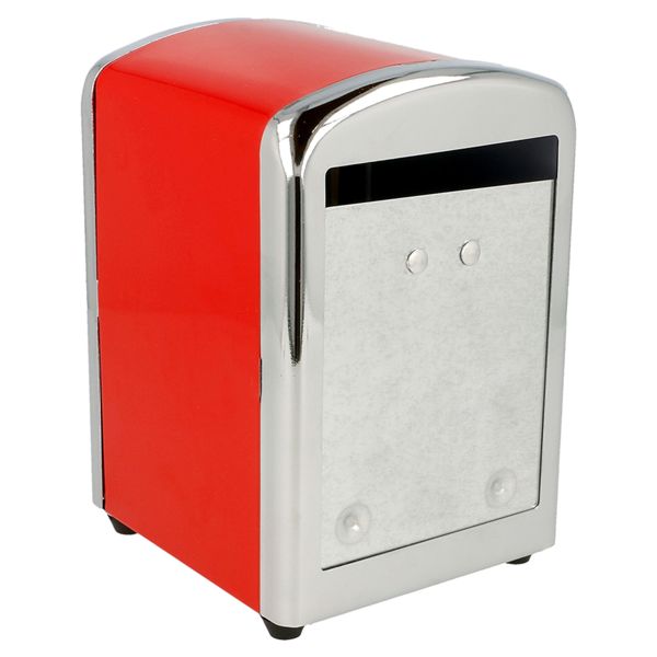129.34 - Distributeur de serviettes Mini Servis - Rouge inox - Garcia de Pou - 10,5x9,7x14cm_0