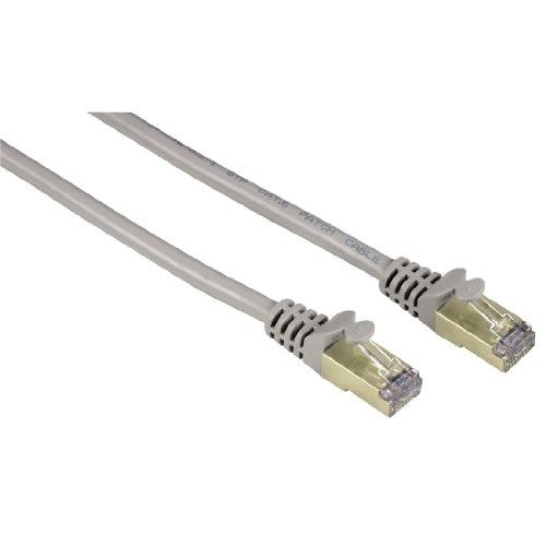 Câble réseau RJ45 mâle - RJ45 mâle, Cat. 6, PIMF, plaqué or, gris, 15m - Connecteurs blindés et haut débit_0