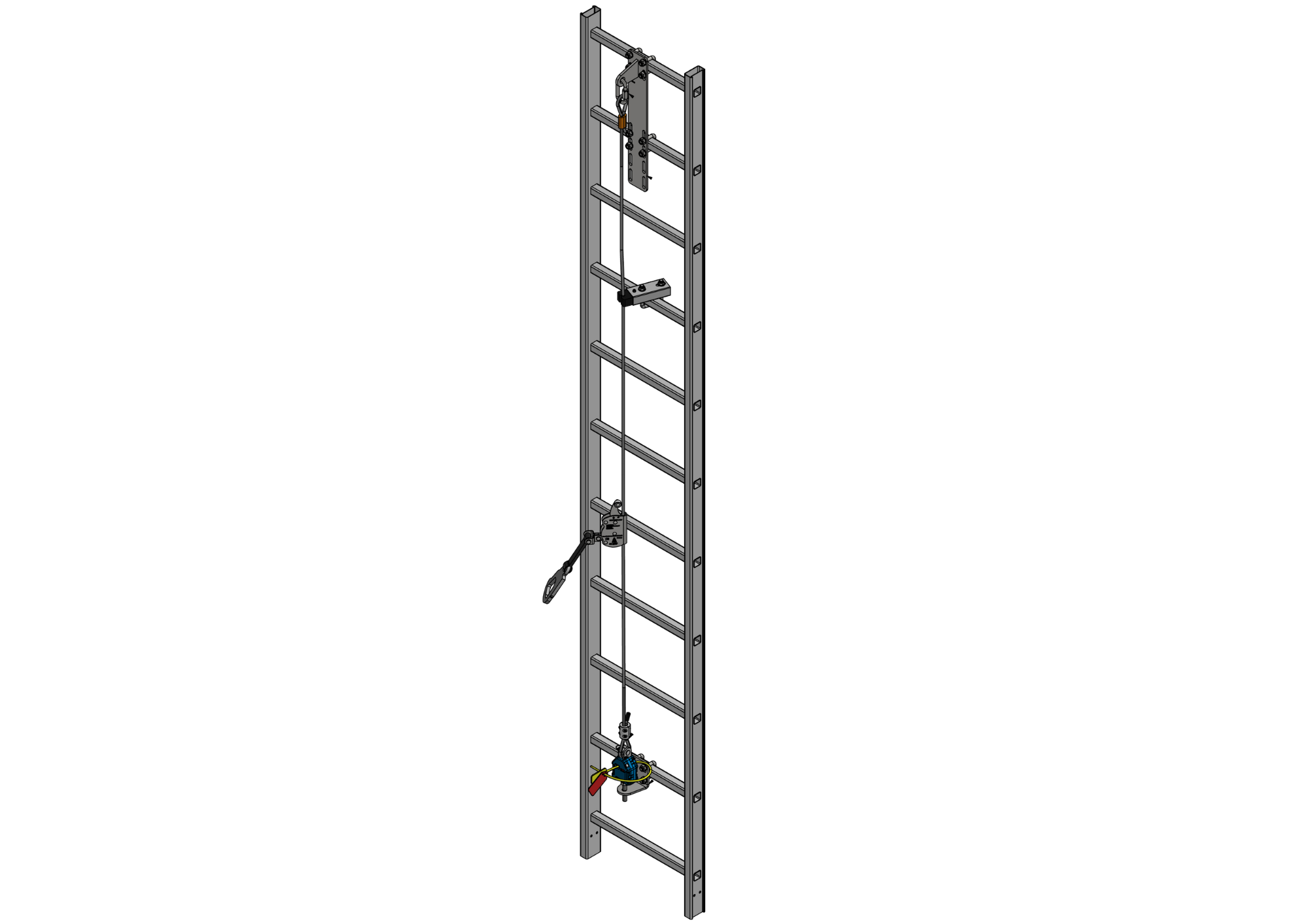 Antichute vertical sur câble - Protection contre les chutes de hauteur - Acier inox - Conforme EN 353-1_0