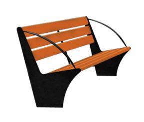 Banc public en plastique recyclé - Design éco Berck Opale - 160 à 200 cm - Normes NF_0
