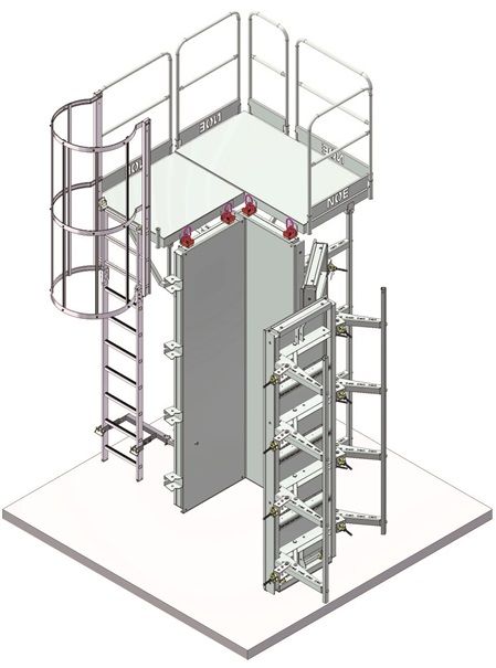 Banche de coffrage - noe-schaltechnik georg meyer-keller gmbh + co. Kg - pression admissible du béton 120 kn/m²_0