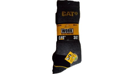 Lot de 3 paires de chaussettes de travail Caterpillar C-123 - tailles L et XL - 50 % coton 50 % acrylique_0