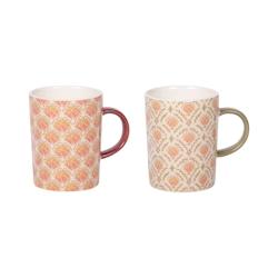 Coffret de 2 mugs Rangoli 25 cl -  Multicolore Rond Grès Table Passion 11.5x8 cm - multicolore Grès 3106232970405_0