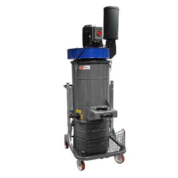Dépoussiéreur industriel ITCP2700 - Débit d'air 2700 m³/h - Cuve 100L sur roues - 4 kW triphasé_0