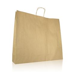 Déstockage // Sac papier brun 54+13x45 cm - Vendu par 150 - 3701648605769_0