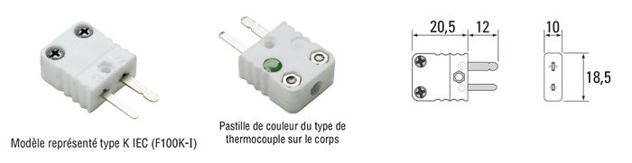 F100 - connecteur pour thermocouple - tc s.A. - céramique 650°c max._0