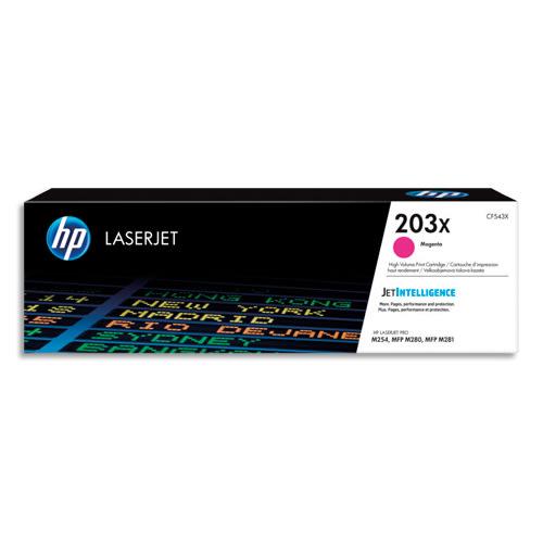 Hp 203x cf543x toner magenta grande capacité authentique pour hp color laserjet pro m254 / m280 / m281_0