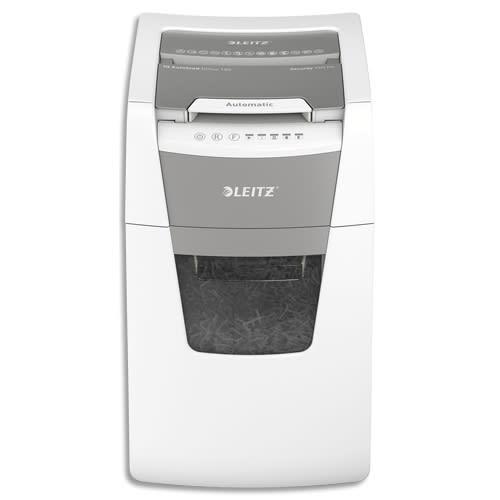 Destructeur de documents Leitz IQ Auto+ Office 150 P-4 - Coupe croisée 4x30mm, 150 feuilles, corbeille 44L - Technologie anti-bourrage et auto-alimentée_0