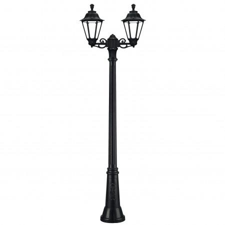 Luminaire pour mât 2 bras - Indura Medium 6 IP55 E27 2x42W noir - extérieur en résine avec diffuseur en méthacrylate_0