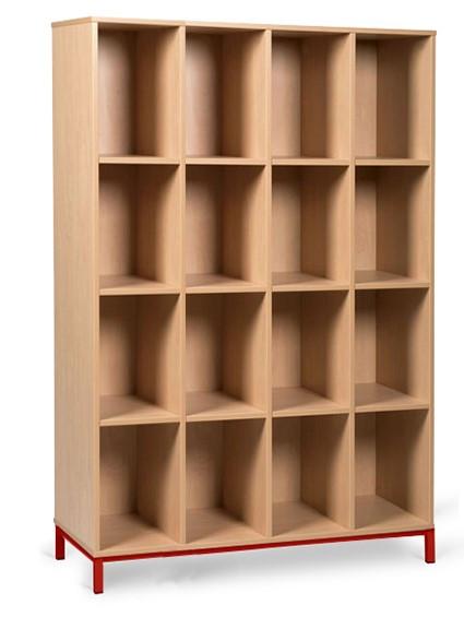 Meuble professeur 16 cases ouvertes - mélaminé non feu M3 - 180x120x45 cm_0