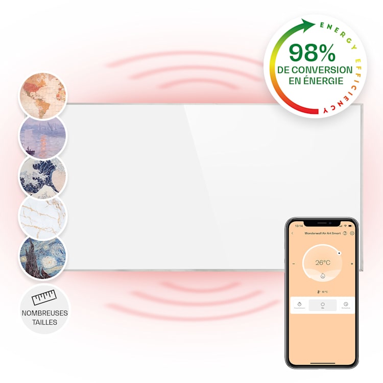 Radiateur infrarouge long - Wonderwall Smart 720 - extra plat, discret, zone d'efficacité jusqu'à 14m²_0