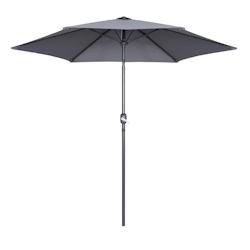 Oviala Business Parasol droit 3m en aluminium gris anthracite - Oviala - gris aluminium 105628_0