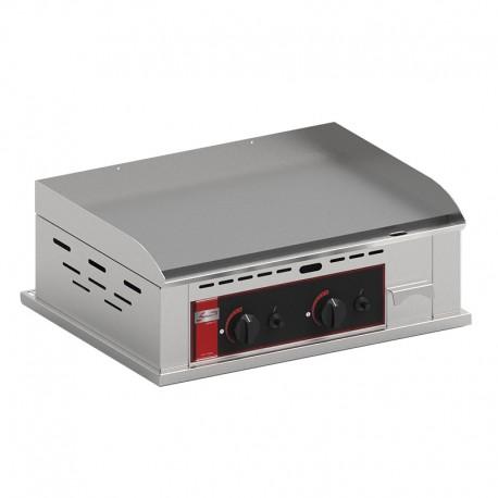 Plancha professionnelle lisse gaz en acier décarburé - 2 zones de chauffe - 600x400mm - PSG600A_0