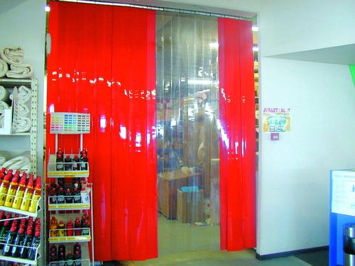Porte à lanières semi-transparente - lanières en PVC amovibles - isolation thermique efficace_0