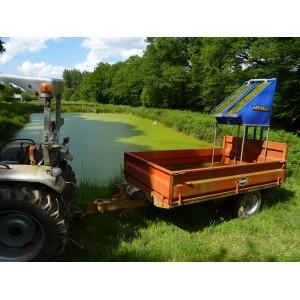 Système de Pompage et Aspiration de Lentilles d'Eau et Azolla Skimcrush Pro 30 - Pompe 30 m³/h avec Tuyau de Refoulement 10 m, Châssis Inox Roulant_0