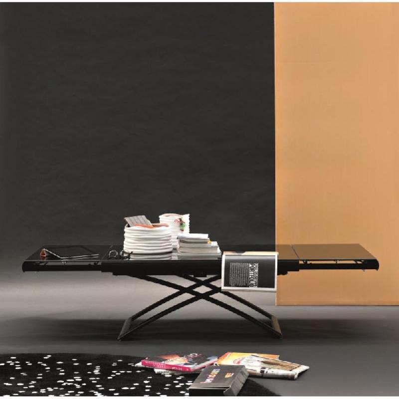 TABLE CALLIGARIS RELEVABLE EXTENSIBLE DAKOTA EN VERRE TREMPÉ NOIR_0