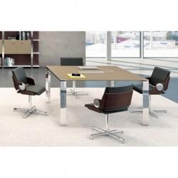 Table de réunion X7 avec plateau laqué - 17 coloris au choix - Officity_0