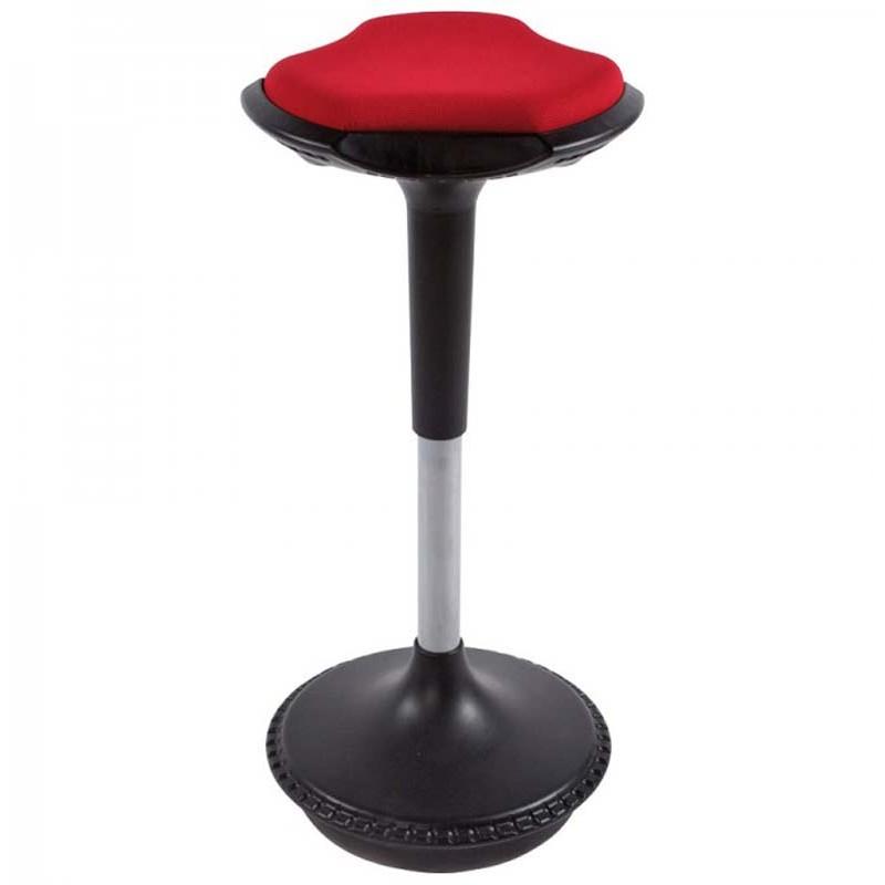 Tabouret de bar Moove 73 cm rouge - Paris Prix - Hauteur ajustable et rotation 360°_0
