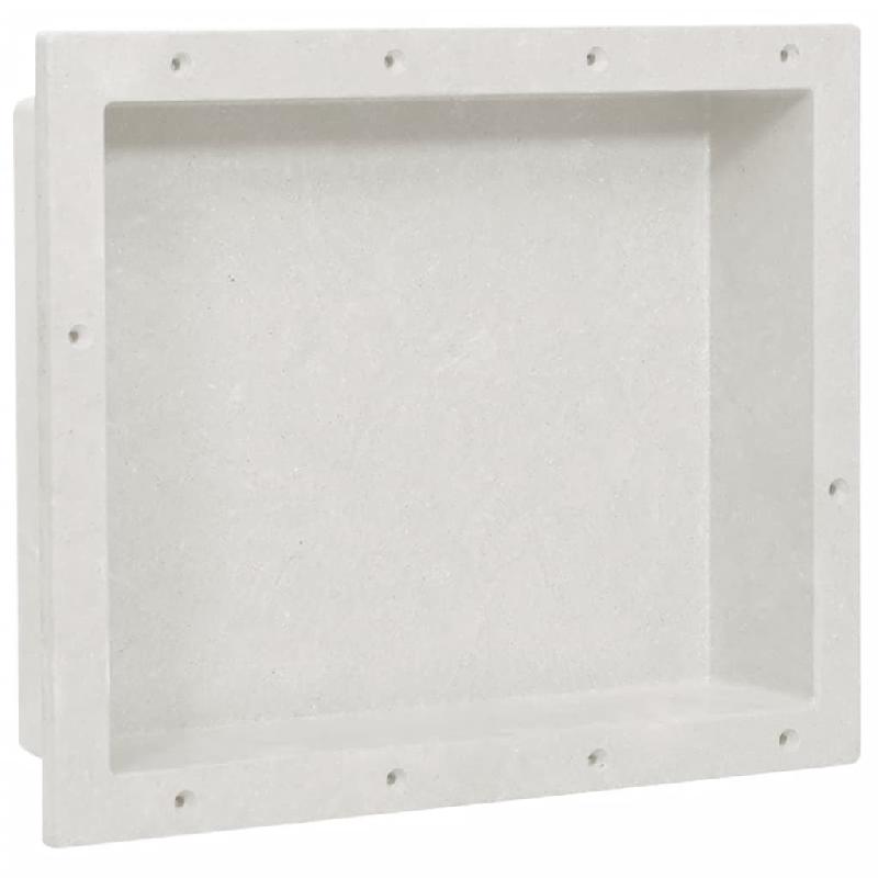 Vidaxl niche de douche blanc mat 41x51x10 cm 151393_0