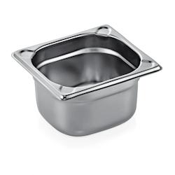 Bac GN 1/6 inox 1.6 litres - h 100mm - WAS Germany - multi-matériau 7616 100_0
