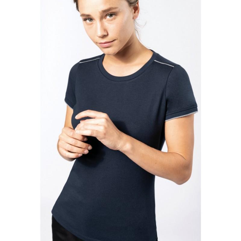 WK3021 - T-shirt DayToDay manches courtes femme - polyester/coton, antiboulochage, lavable à 60°_0