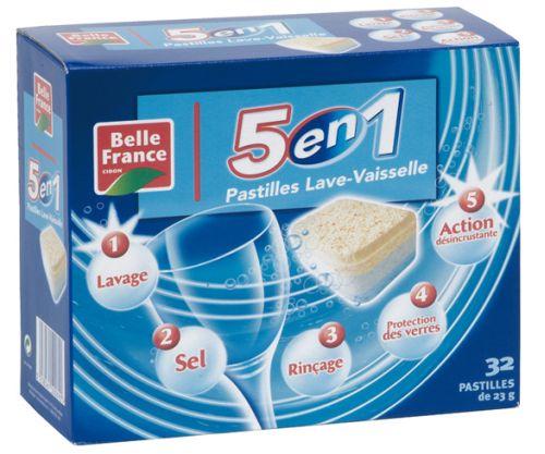 32 pastilles lave-vaisselle 5 en 1 - Belle France - Lavage, rinçage et sel régénérant_0