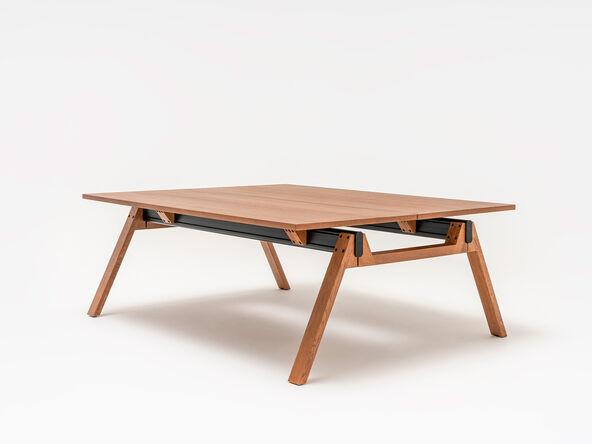 Bureau bench Viga 2 personnes en placage de bois_0