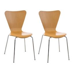 Décoshop26 - Lot de 2 chaises de séjour bureau en bois et métal CDS10008 - 3000203472557_0
